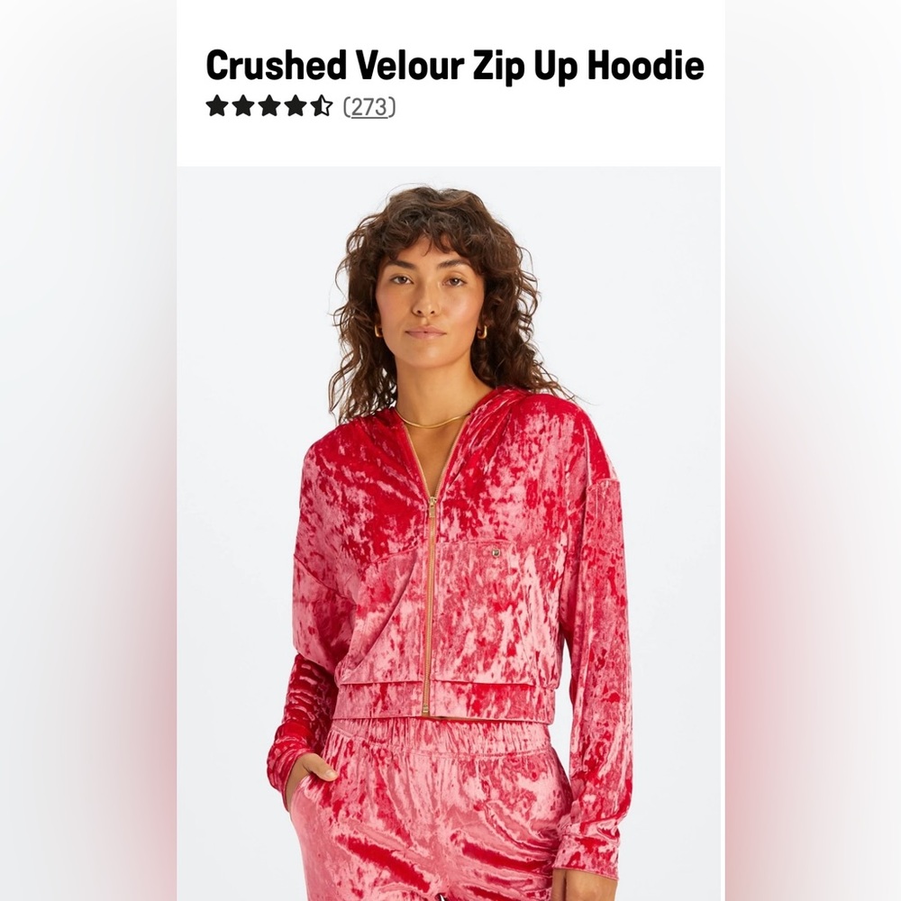 Fabletics Crushed Velour Hoodie & Leggings - Worn Once